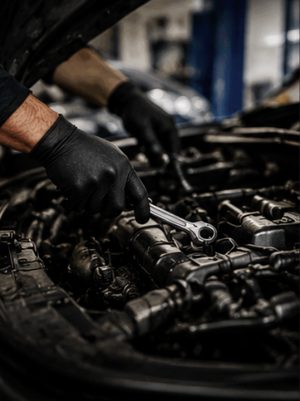 Vehicle repair work at RJR