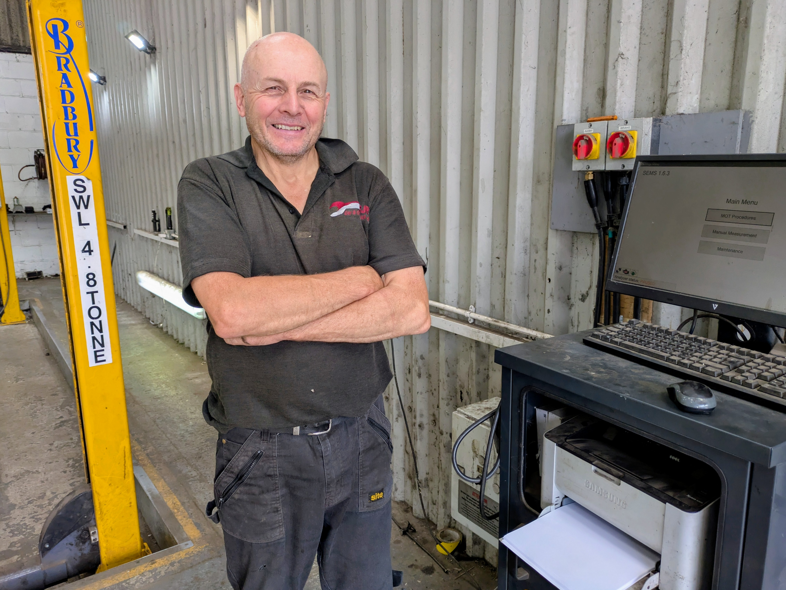 Dylan James, technician and MOT tester at RJR